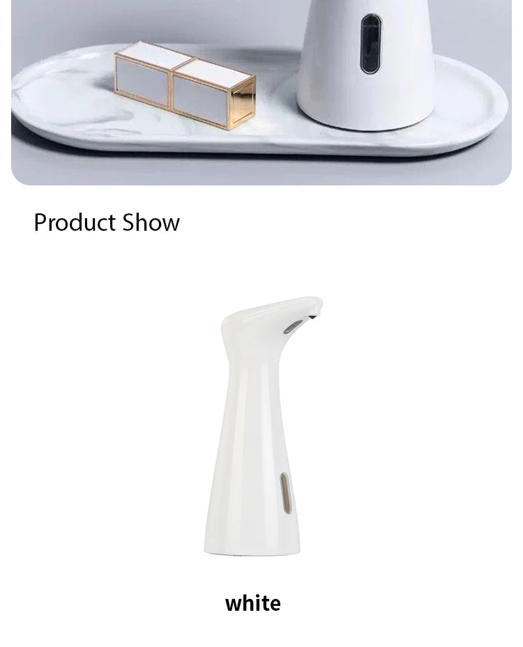 Dispensador automático de jabón con sensor, blanco, ABS de alta calidad