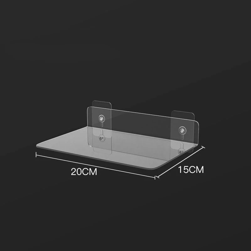 Estante de almacenamiento de acrílico transparente para pared 20-50cm
