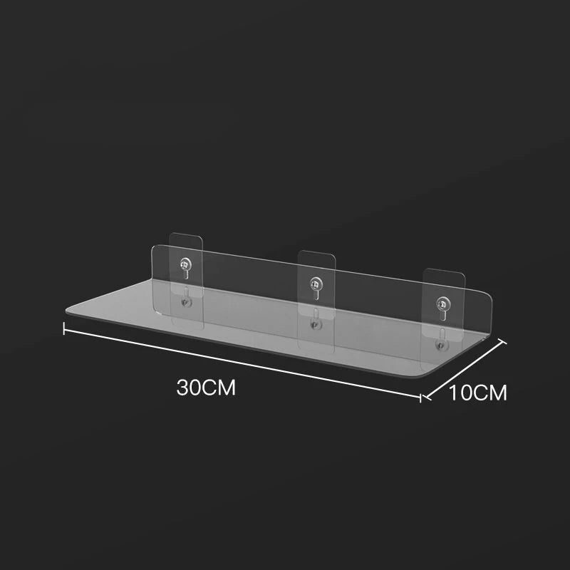 Estante de almacenamiento de acrílico transparente para pared 20-50cm