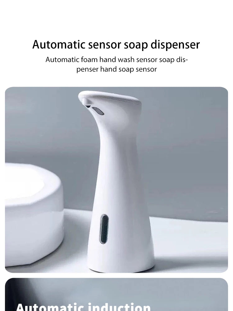 Dispensador automático de jabón con sensor, blanco, ABS de alta calidad