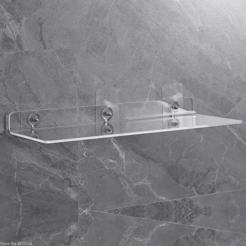Estante de almacenamiento de acrílico transparente para pared 20-50cm