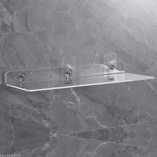 Estante de almacenamiento de acrílico transparente para pared 20-50cm
