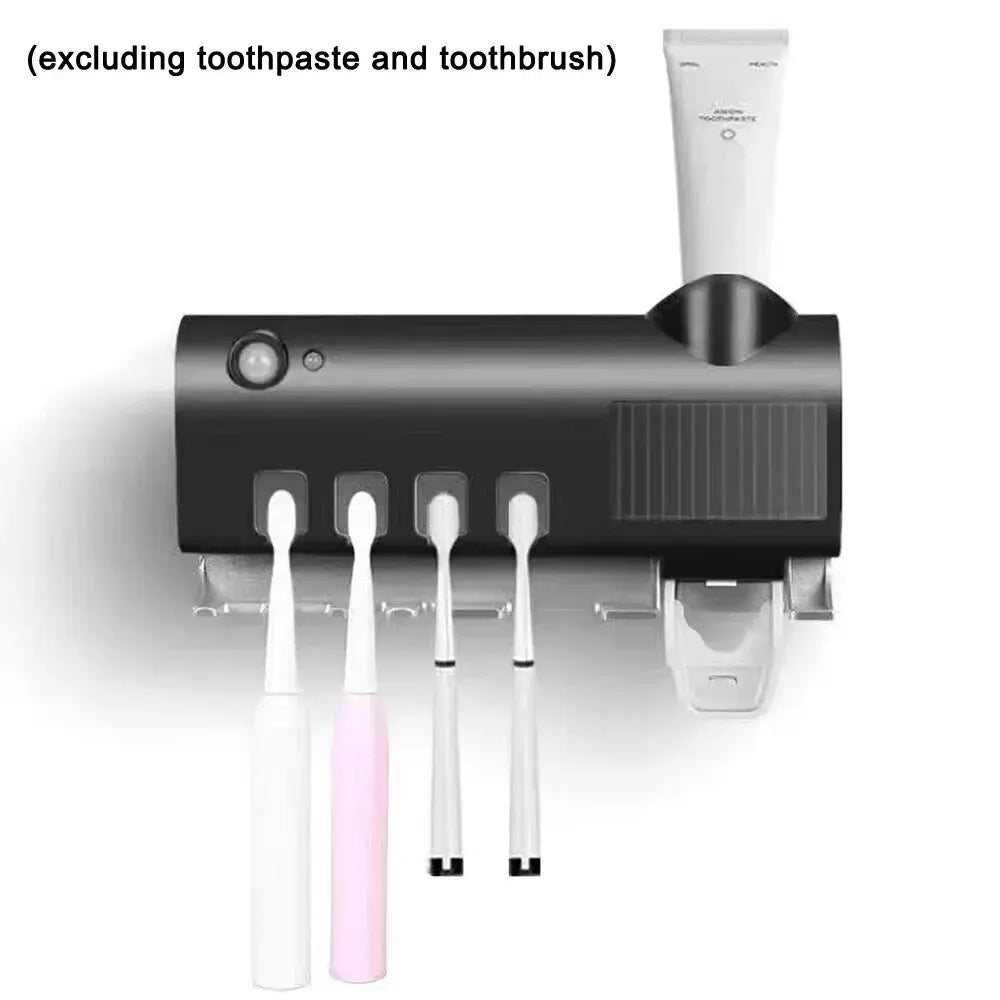 Portacepillos de dientes de pared con luz solar ultravioleta