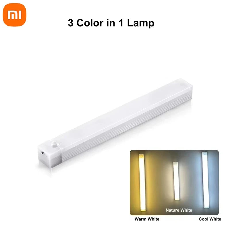 Luz nocturna LED inalámbrica Xiaomi con sensor de movimiento, recargable por USB, lámpara magnética portátil