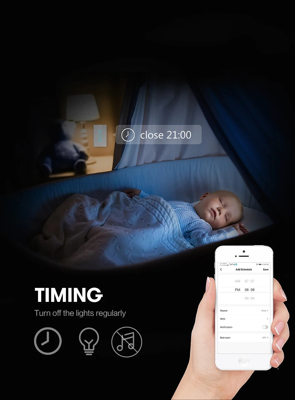 Interruptor de pared inteligente Tuya US WiFi RF433, 1/2/3 entradas, sin cable neutro, sensor táctil, interruptores de luz LED, hogar inteligente, Alexa y Google Home