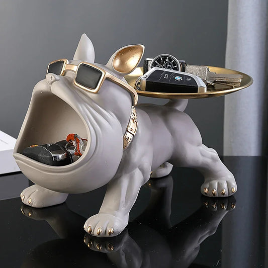 Figura de bulldog de 30 cm para decoración del hogar