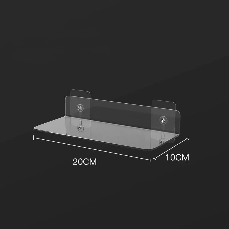 Estante de almacenamiento de acrílico transparente para pared 20-50cm